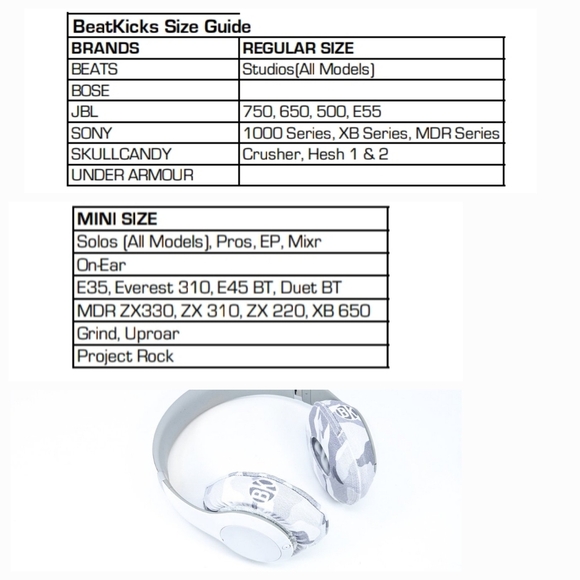 Beatkicks Headphone Covers, Arctic Camo - Picture 6 of 6